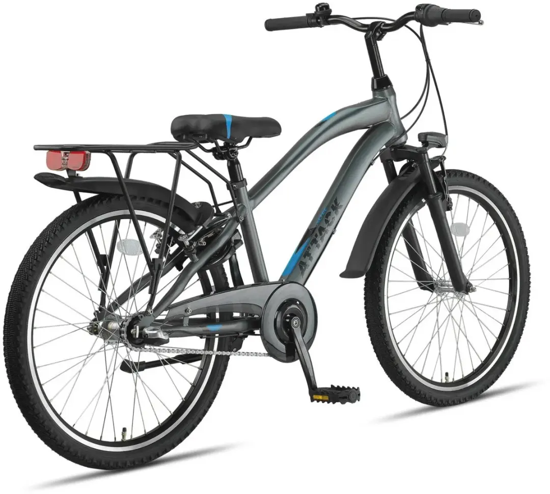 Altec Attack Allroad Kinderfiets 24" - 3 Versnellingen - Antraciet/Blauw