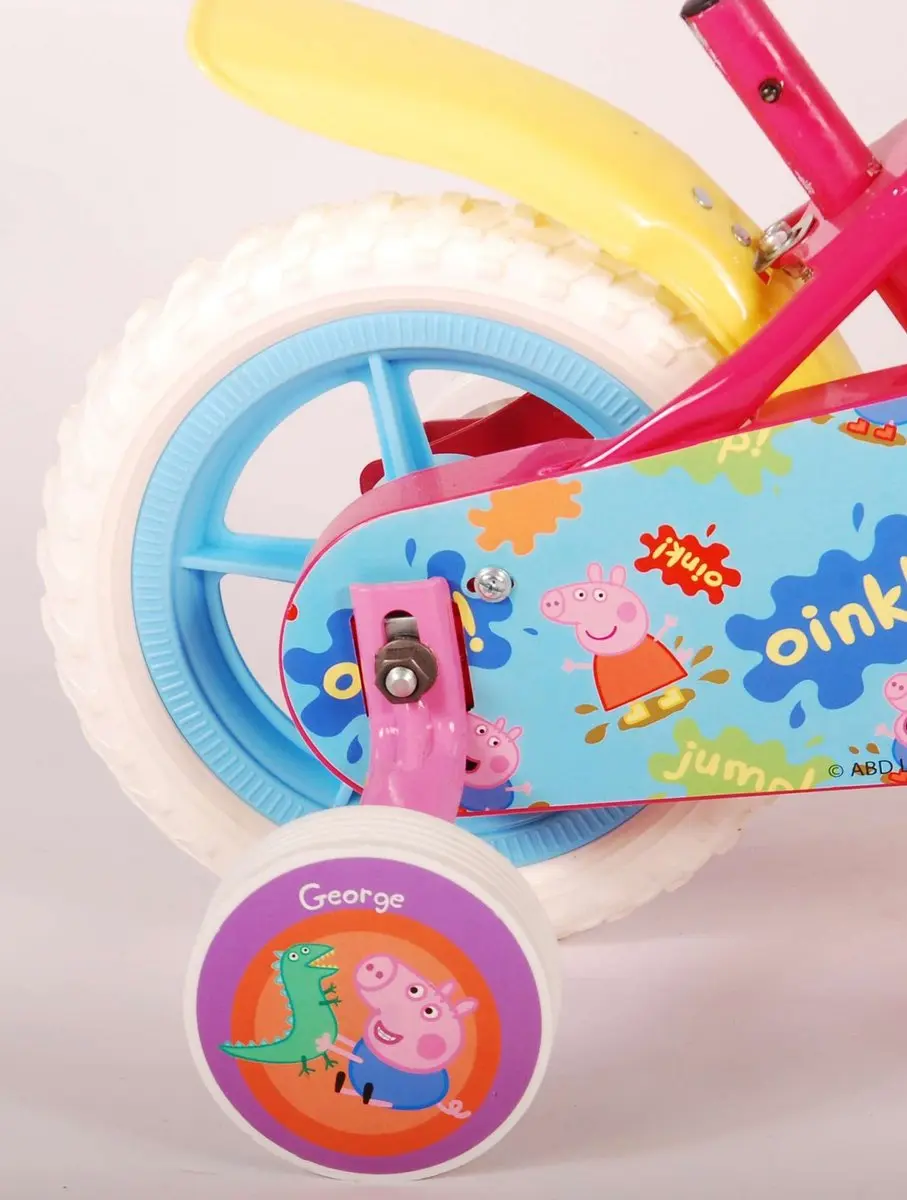 Volare Peppa Pig Kinderfiets 10 inch - Roze/Blauw