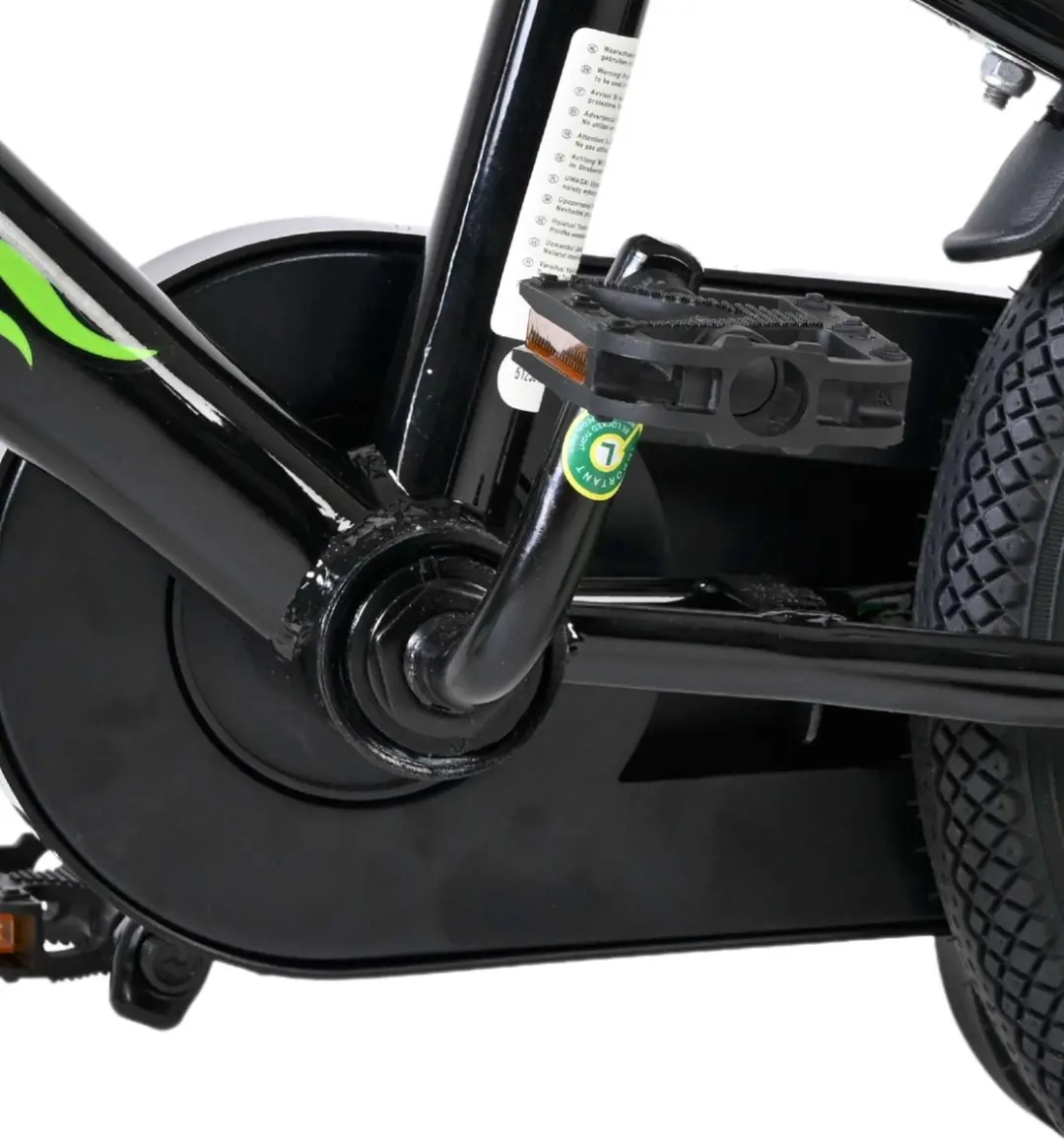Volare Strike Kinderfiets 12 inch - Zwart Groen