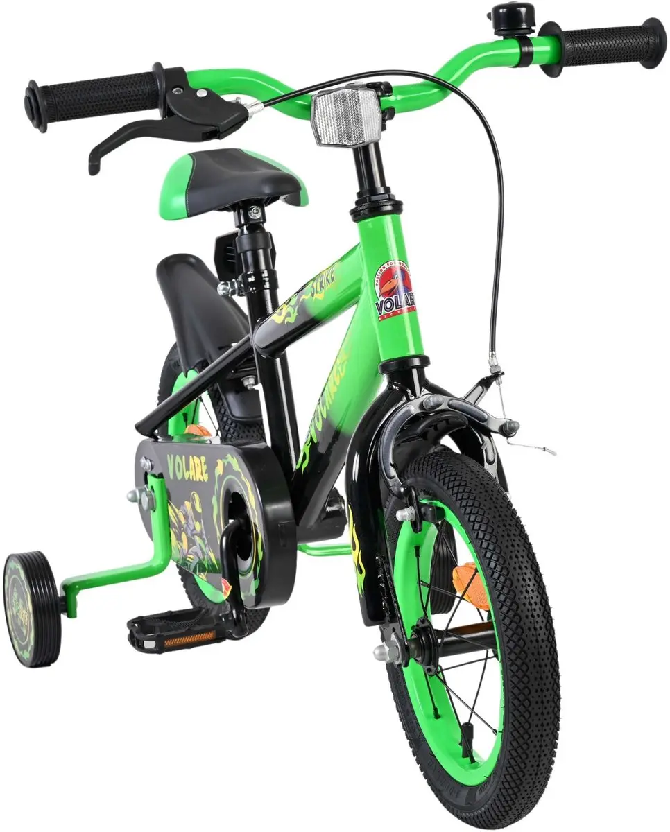 Volare Strike Kinderfiets 12 inch - Zwart Groen