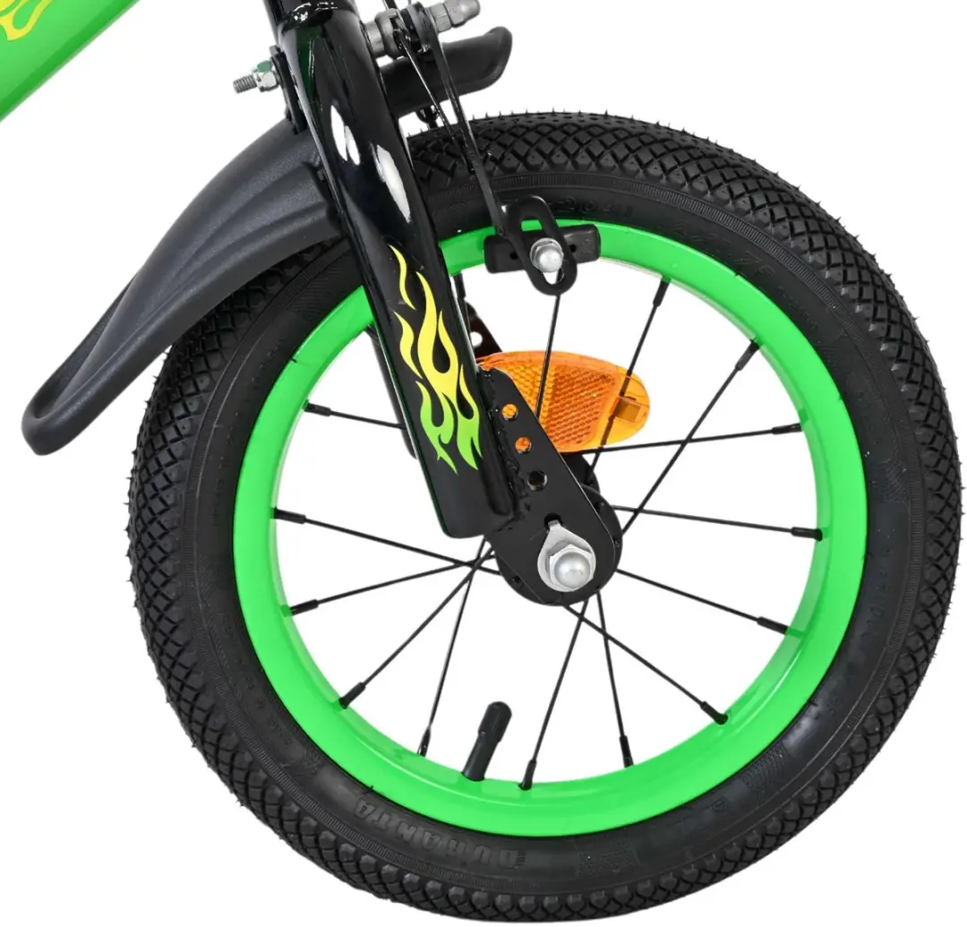 Volare Strike Kinderfiets 12 inch - Zwart Groen - afbeelding 6 van 6