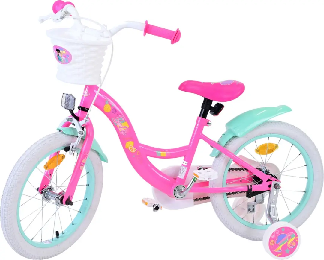Volare Barbie Kinderfiets 16" - Roze/Mintgroen - afbeelding 5 van 6