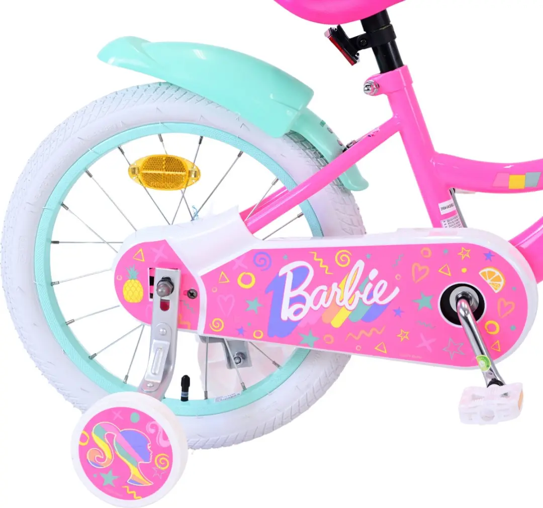 Volare Barbie Kinderfiets 16" - Roze/Mintgroen - afbeelding 3 van 6
