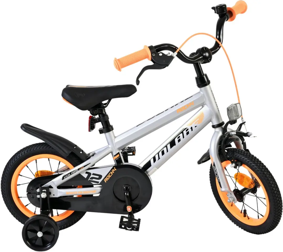 Volare Rocky Kinderfiets 12" - 1 Versnelling - Grijs