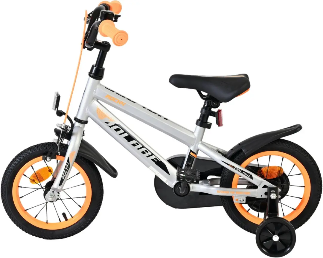 Volare Rocky Kinderfiets 12" - 1 Versnelling - Grijs