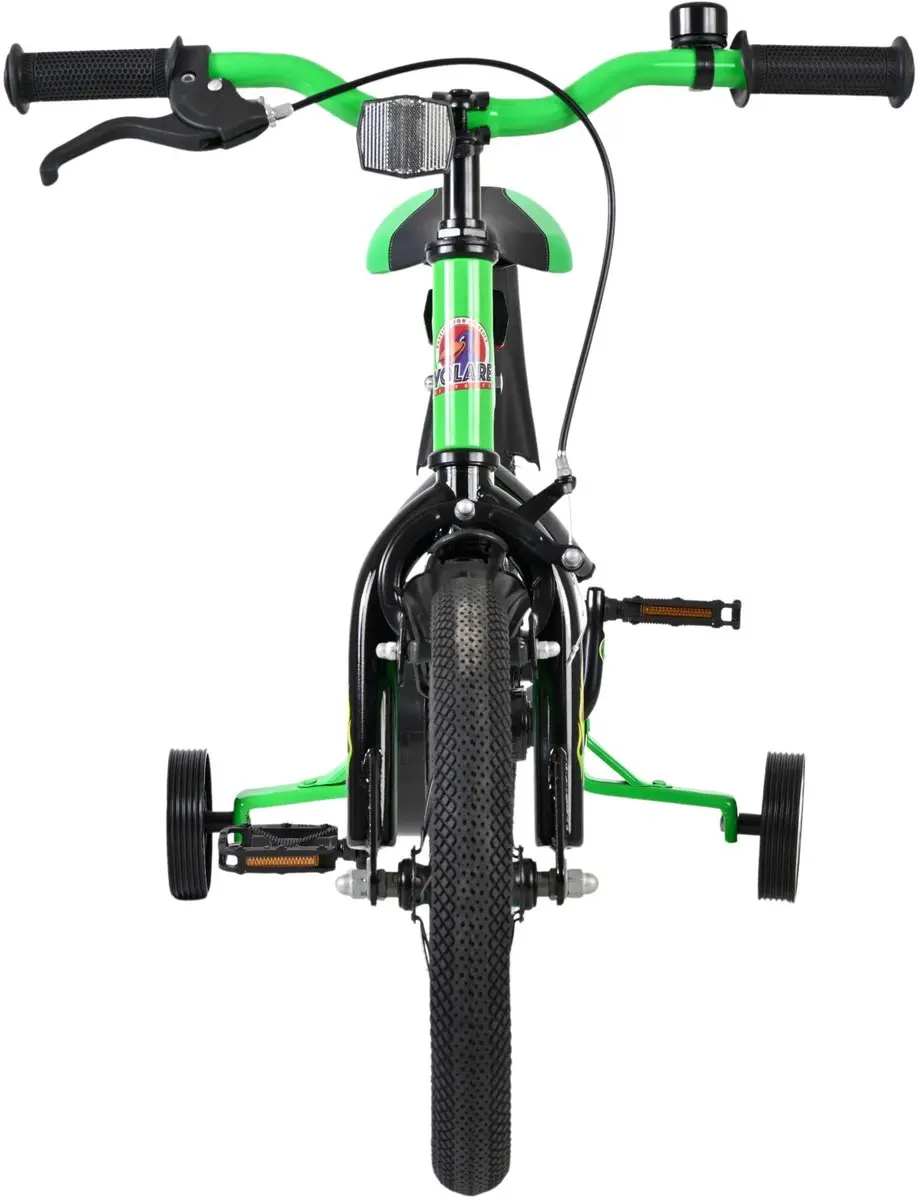 Volare Strike Kinderfiets 14" - 1 Versnelling - Zwart Groen