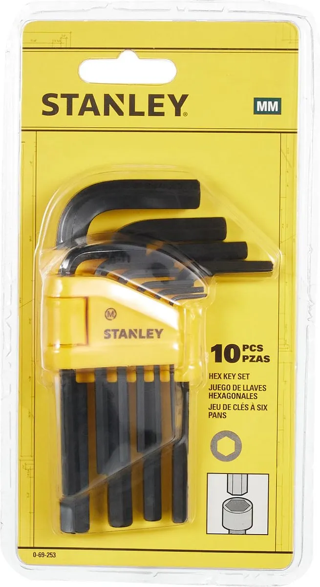 Stanley Stiftsleutelset 10-delig 1.5-10mm