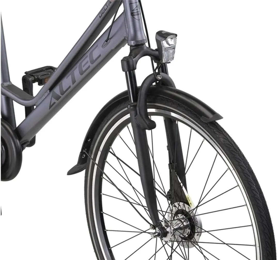 Altec Damesfiets Delta Plus 28" - 56cm - 3 Versnellingen Matgrijs