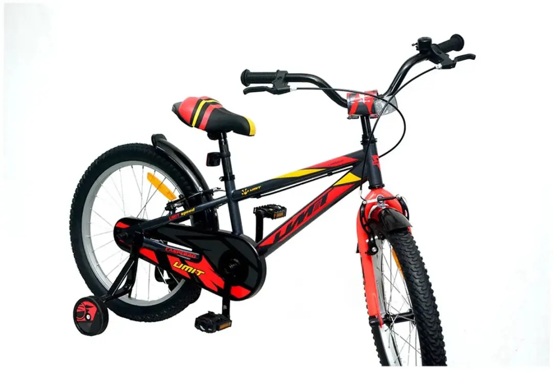 Umit Casper 20 Inch Fiets - 1 Versnelling - Rood/Grijs - afbeelding 3 van 4