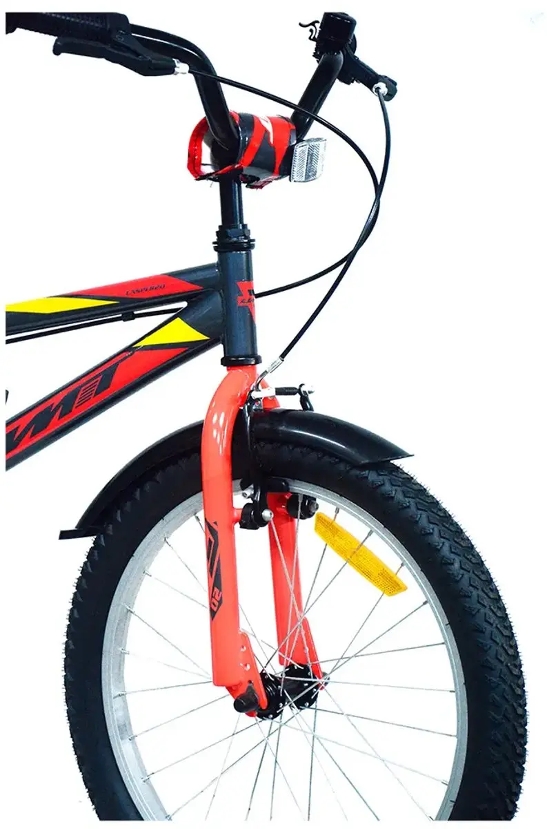 Umit Casper 20 Inch Fiets - 1 Versnelling - Rood/Grijs - afbeelding 2 van 4