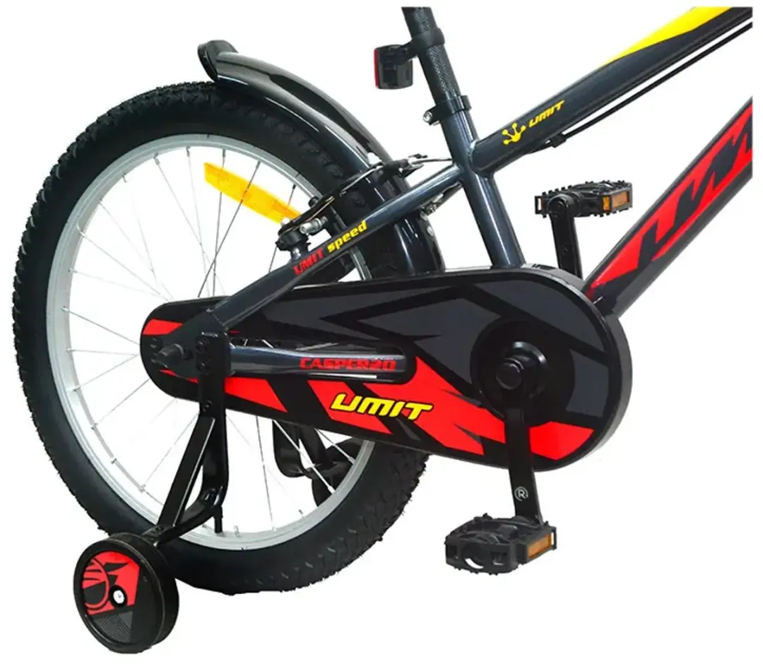 Umit Casper 20 Inch Fiets - 1 Versnelling - Rood/Grijs - afbeelding 4 van 4