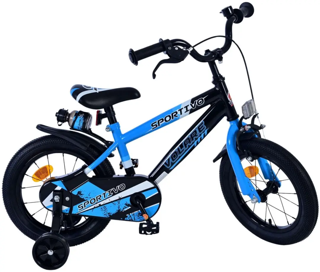 Volare Sportivo Kinderfiets 14" - 1 Versnelling - Blauw/Zwart