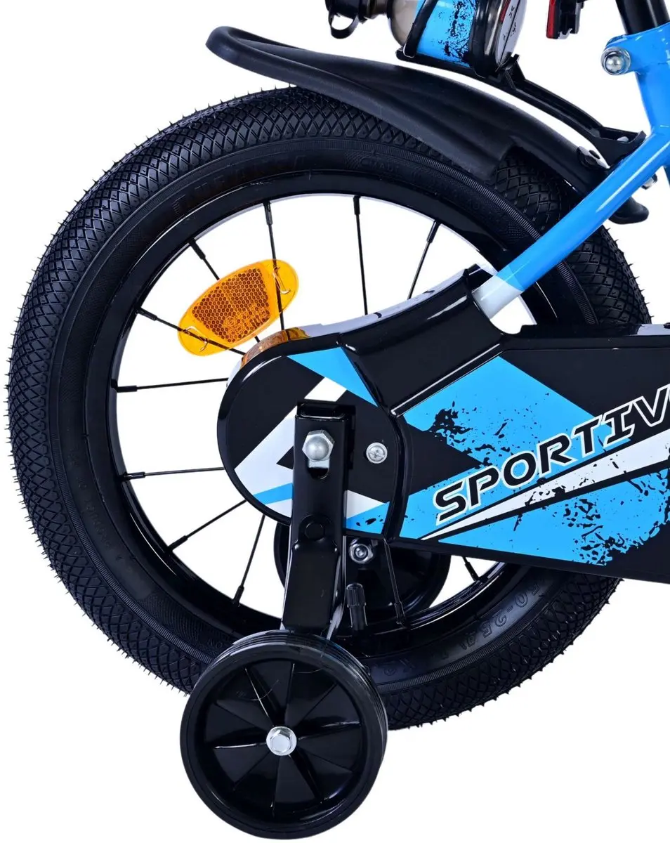 Volare Sportivo Kinderfiets 14" - 1 Versnelling - Blauw/Zwart