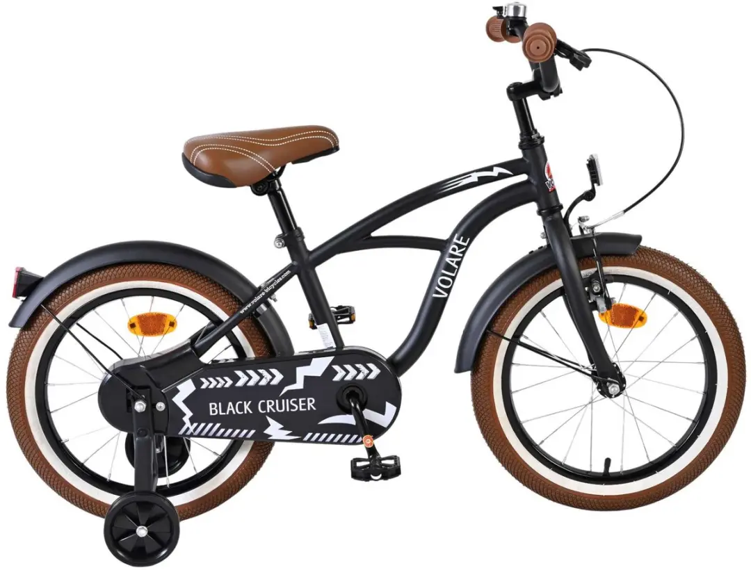 Volare Black Cruiser Kinderfiets 16 inch