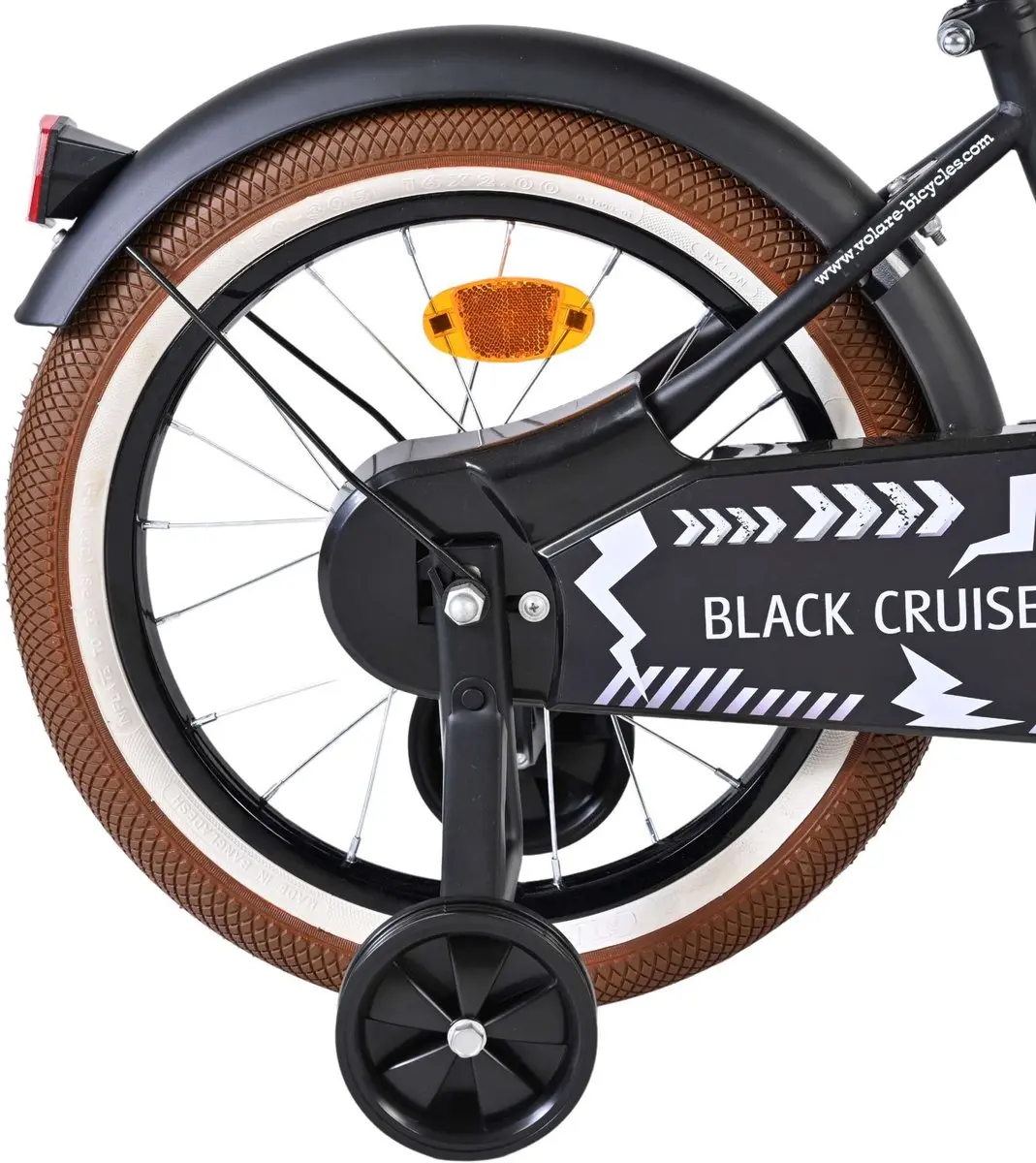 Volare Black Cruiser Kinderfiets 16 inch - 1 Versnelling