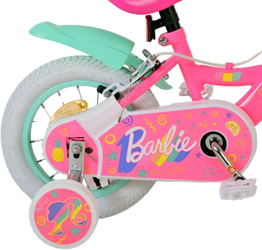Volare Barbie Kinderfiets 12 inch - Roze - 1 Versnelling - afbeelding 6 van 6