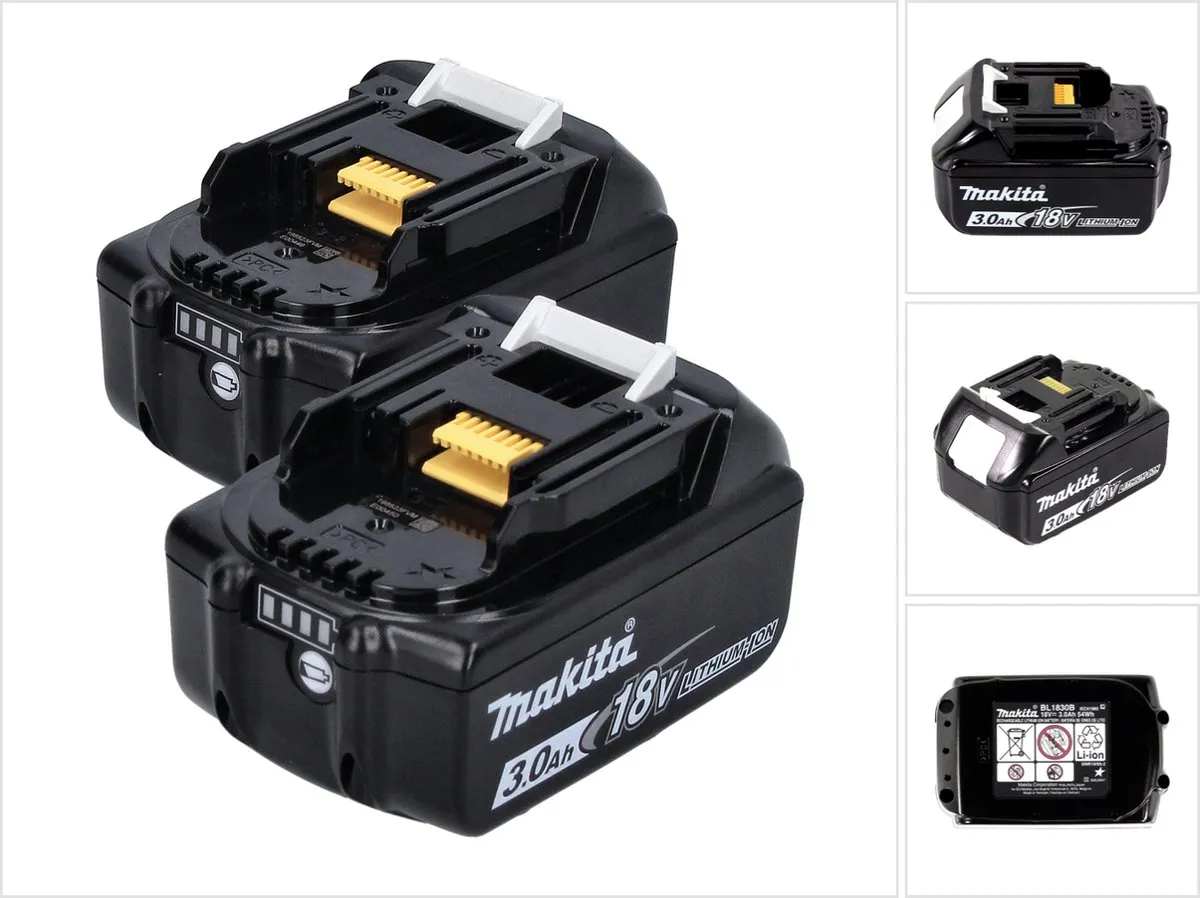 Makita BL1830B Li-ion Accu Set 2x 18V 3,0Ah
