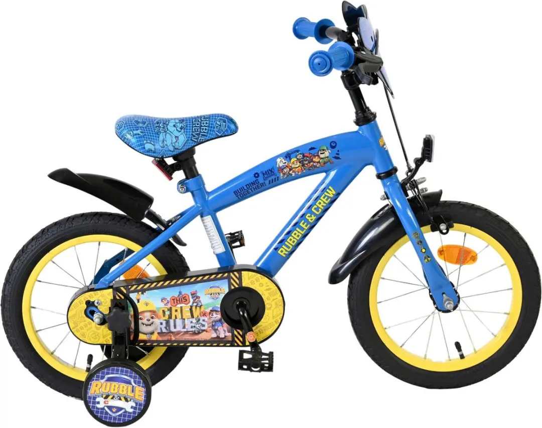 Volare Paw Patrol Rubble & Crew Kinderfiets 14 inch