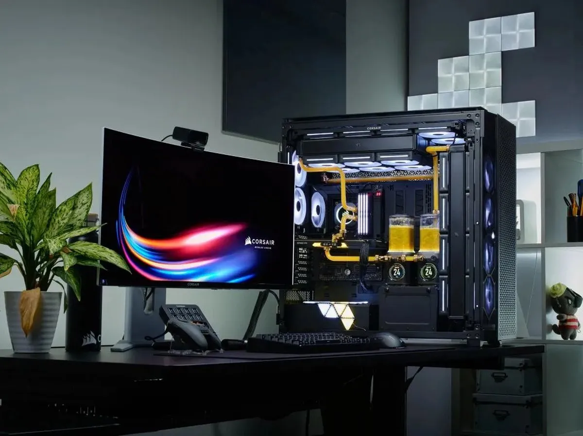 Corsair 9000D Airflow Tempered Glass ATX Geharde Glas - 2 Ventilatoren - Zwart