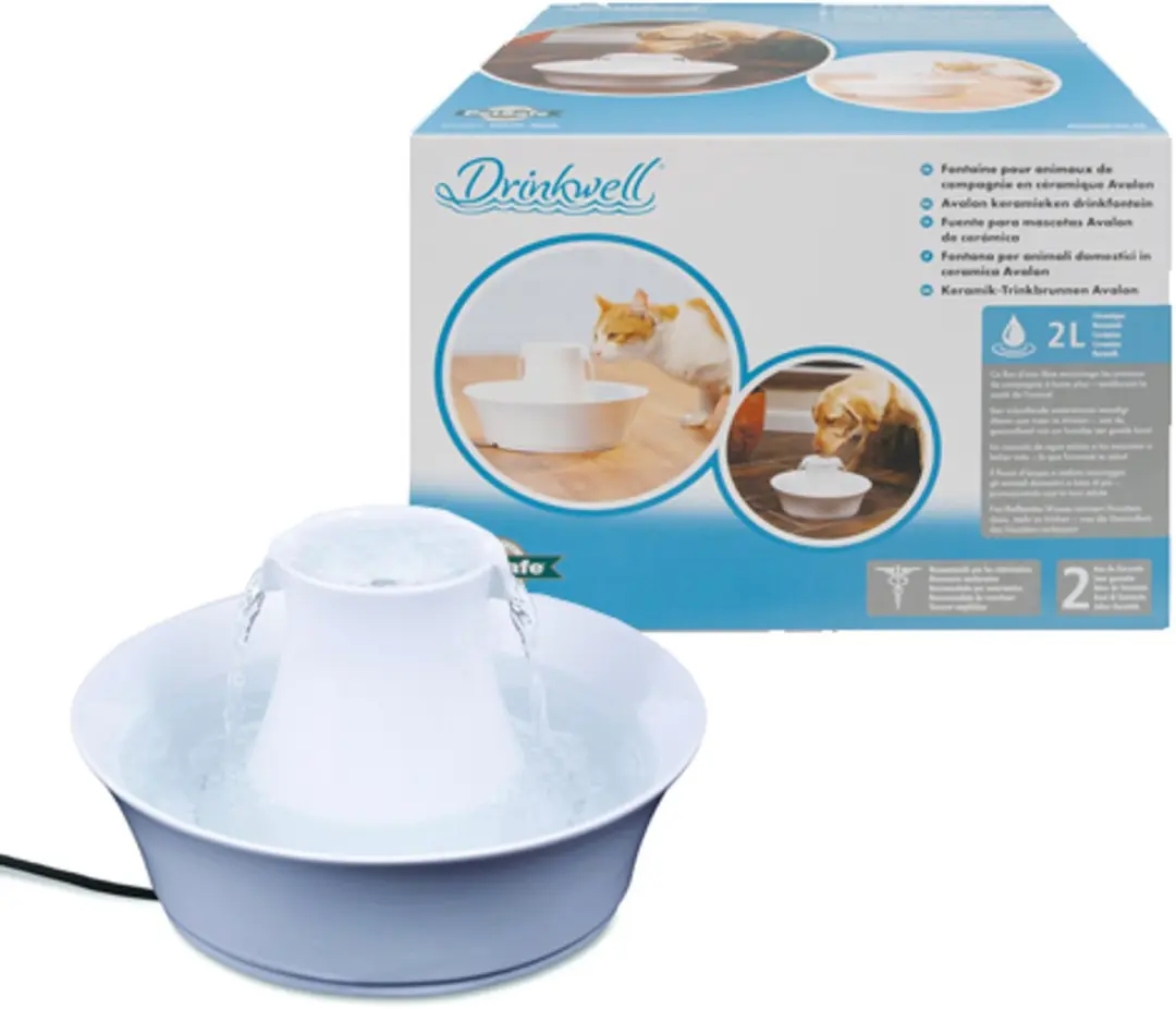 Avalon PetSafe Drinkwell Keramische Drinkfontein 2L - Blauw - afbeelding 6 van 6