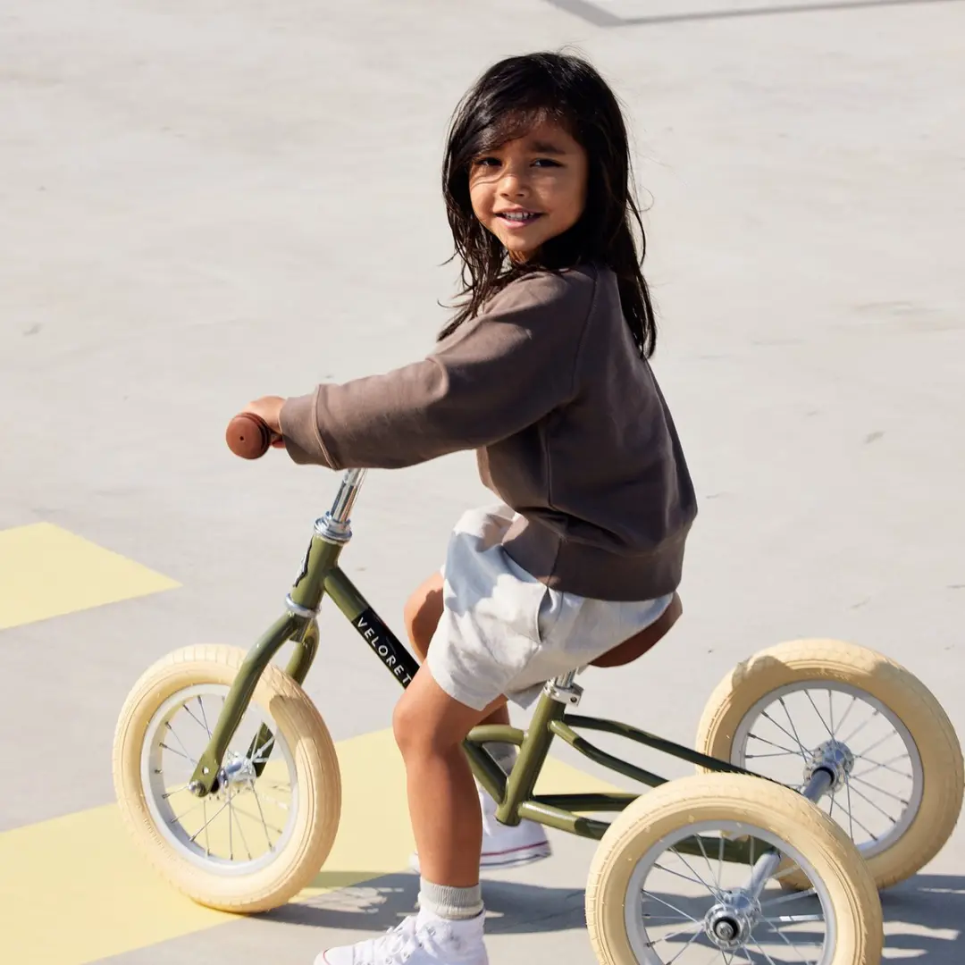 Veloretti Driewieler 2-in-1 Loopfiets 12 inch - Lichtblauw