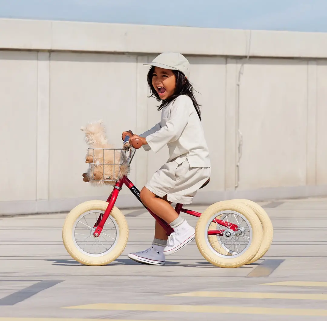 Veloretti Driewieler 2-in-1 Loopfiets 12 inch - Rood