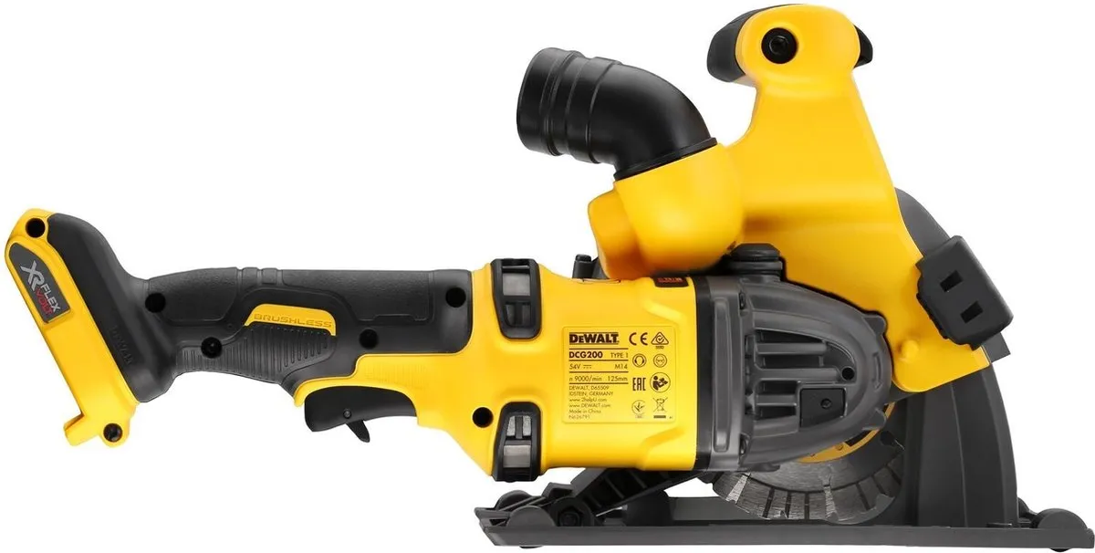 DeWalt DCG200NT Sleuvenfrees 54V XR FlexVolt - 125mm - TSTAK