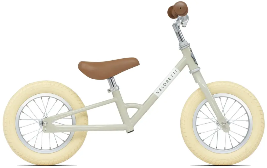 Veloretti Mini Loopfiets 12 inch - Grijs/Beige