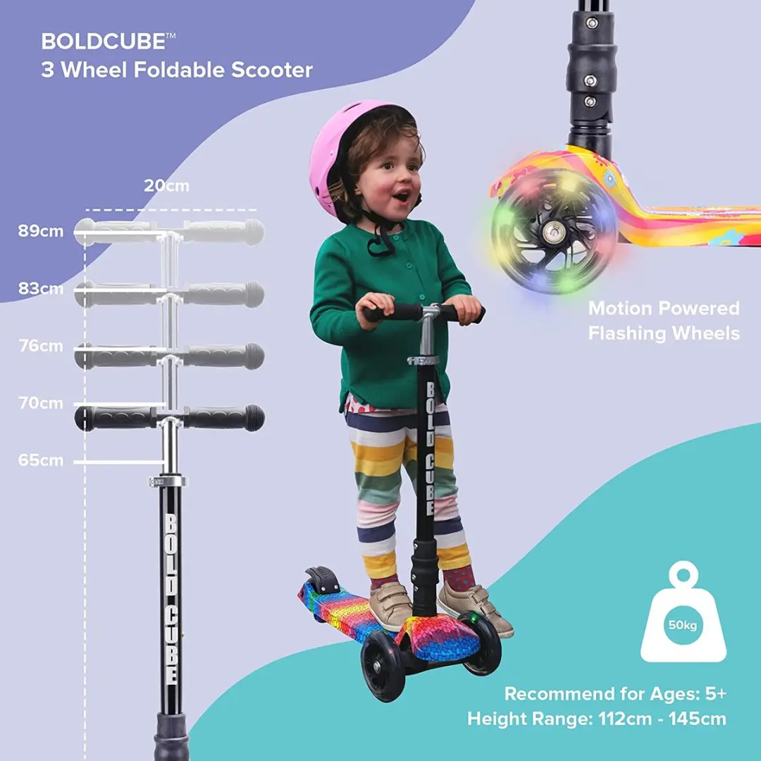 Volare Boldcube Unicorn Step 3 Wielen - Lichtgevend - 9cm - Unicorns