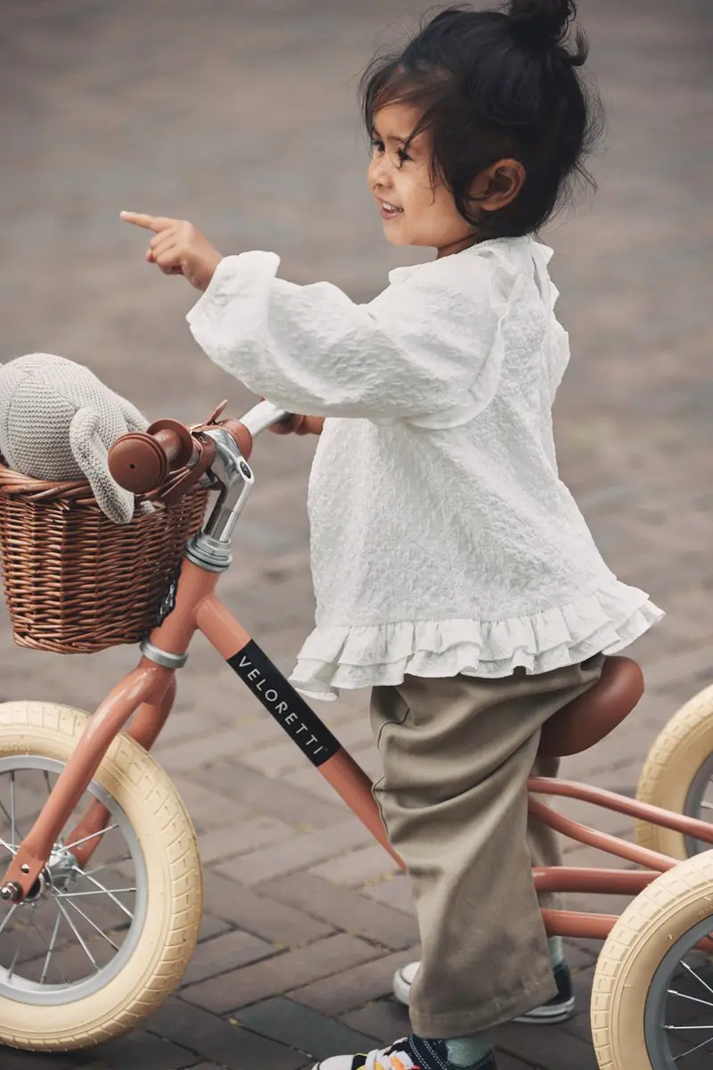 Veloretti Driewieler 2-in-1 Loopfiets 12 inch - Roze