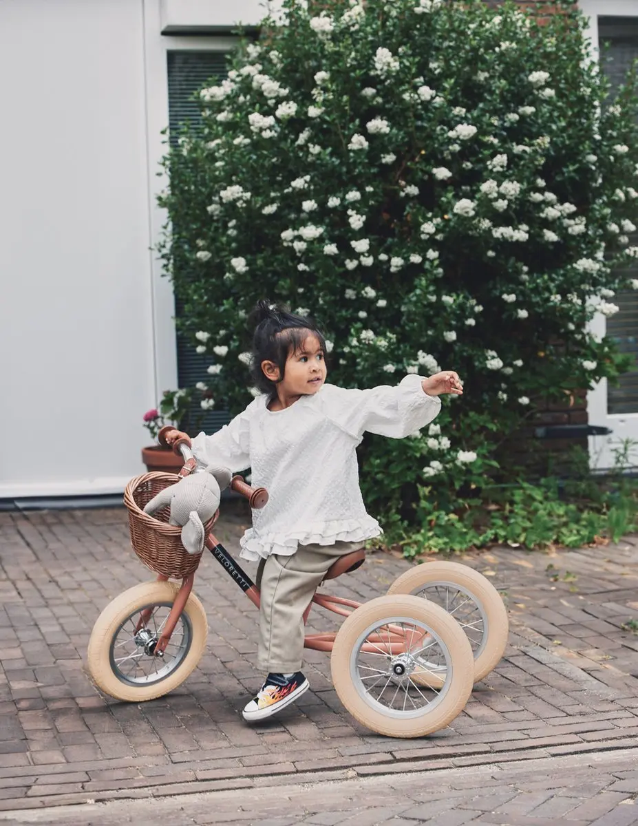 Veloretti Driewieler 2-in-1 Loopfiets 12 inch - Donkerblauw