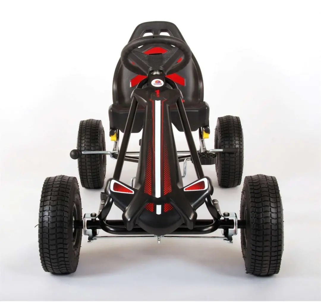 Volare Go Kart Racing Car - Luchtbanden - Grijs Zwart