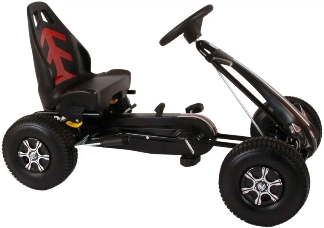 Volare Go Kart Racing Car - Luchtbanden - Grijs Zwart