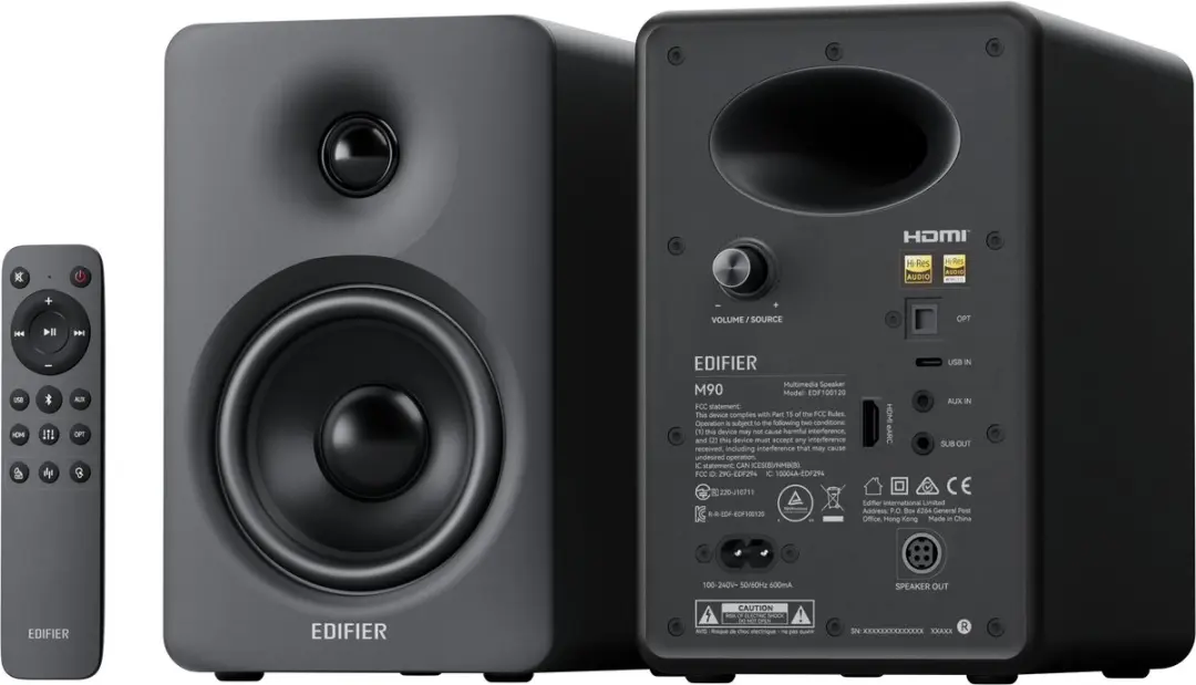 Edifier M90 2.0 Speakerset - 100W - HDMI - Zwart - afbeelding 6 van 6