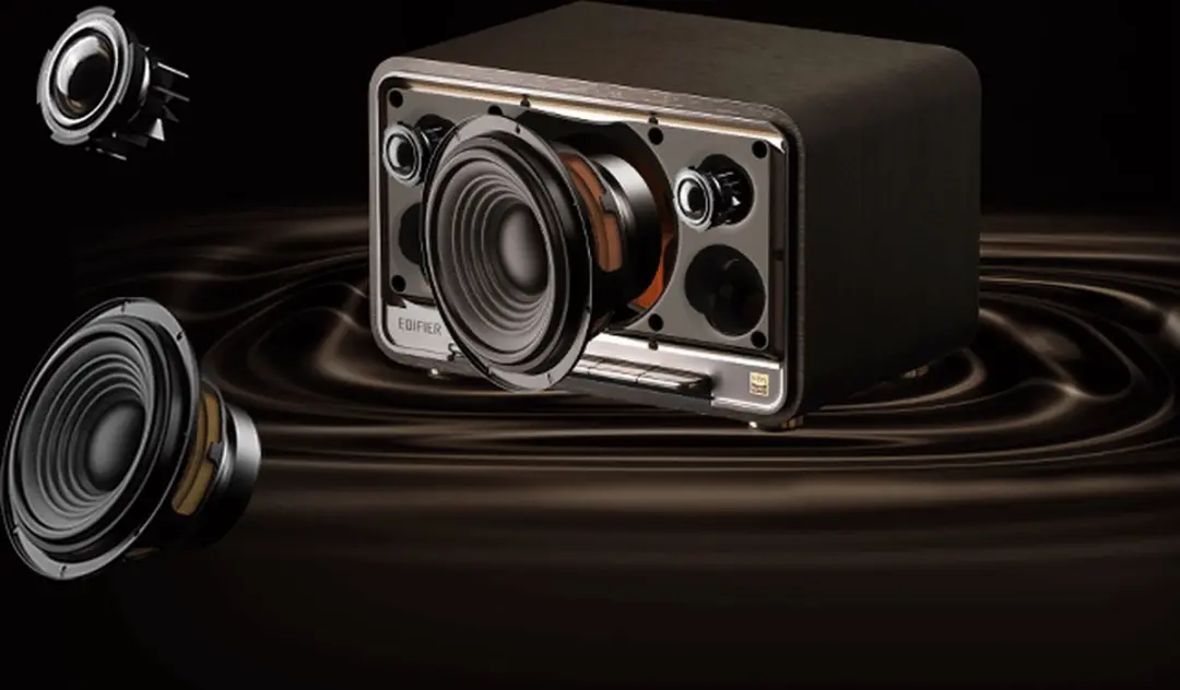 Edifier D32 Stereo HiRes Speaker - Zwart Walnoot