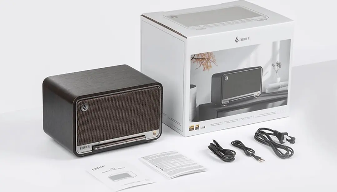 Edifier D32 Stereo HiRes Speaker - Zwart Walnoot