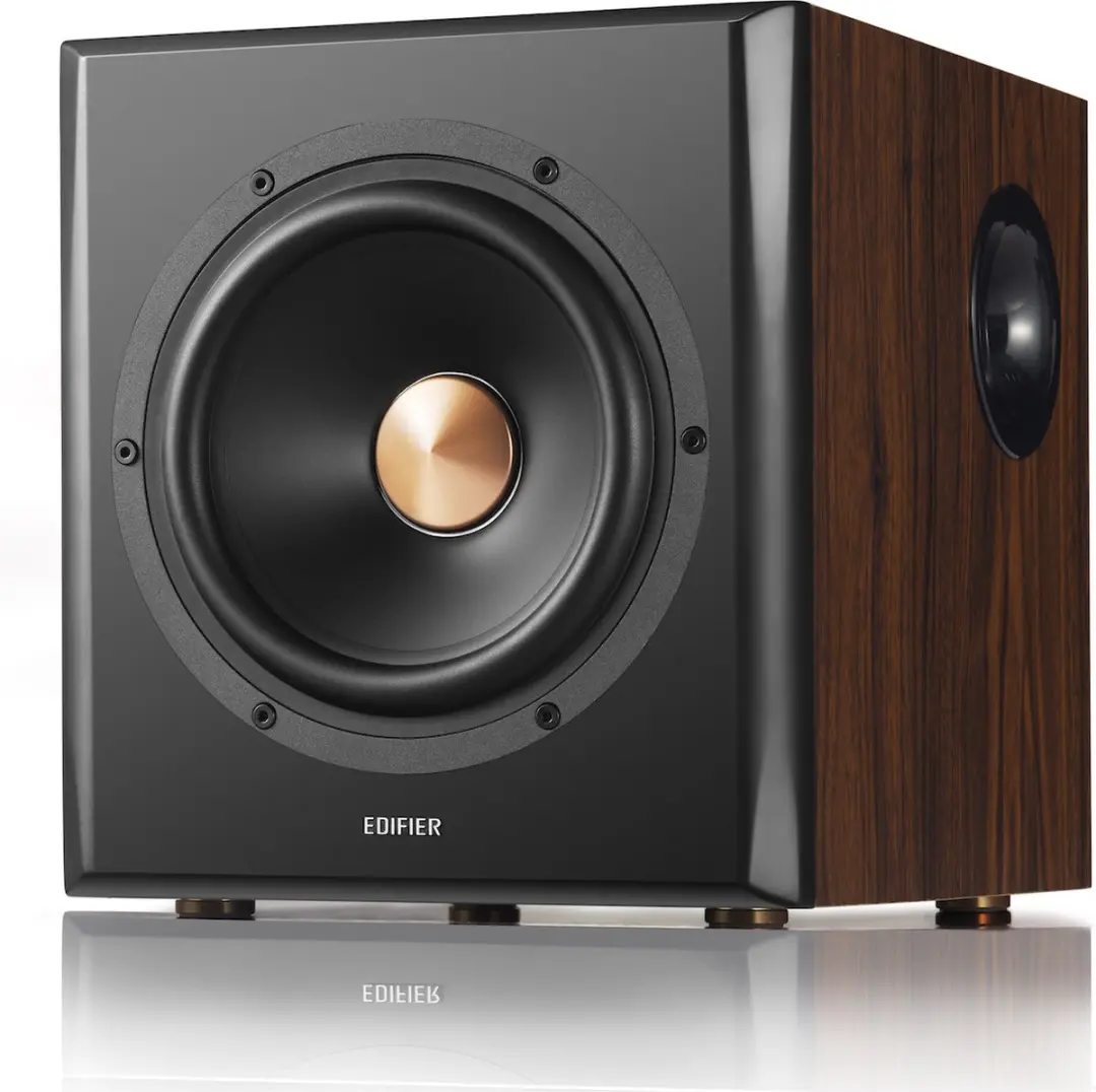 Edifier S360DB 2.1 Luidsprekerset - 150W - Draadloze Subwoofer 8" - Zwart/Bruin - afbeelding 4 van 5