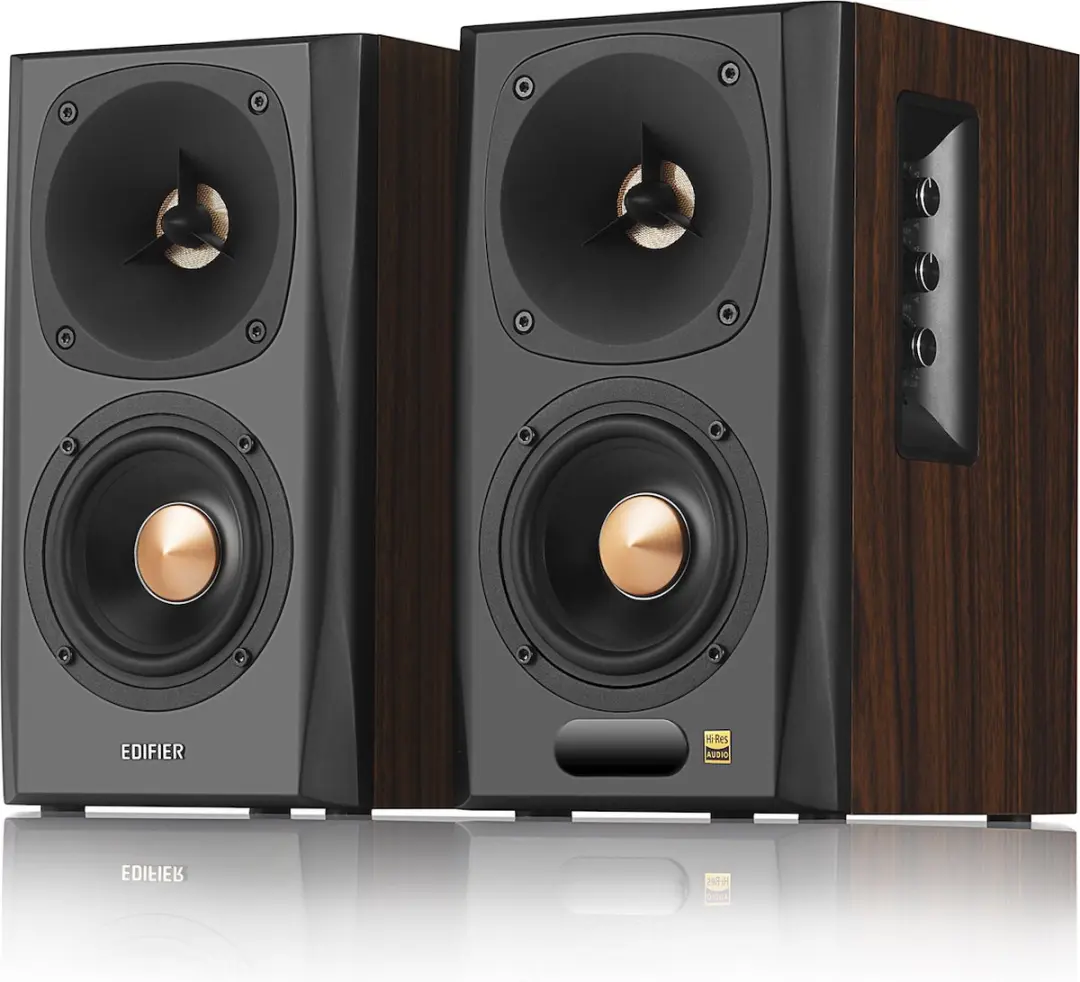 Edifier S360DB 2.1 Luidsprekerset - 150W - Draadloze Subwoofer 8" - Zwart/Bruin - afbeelding 3 van 5