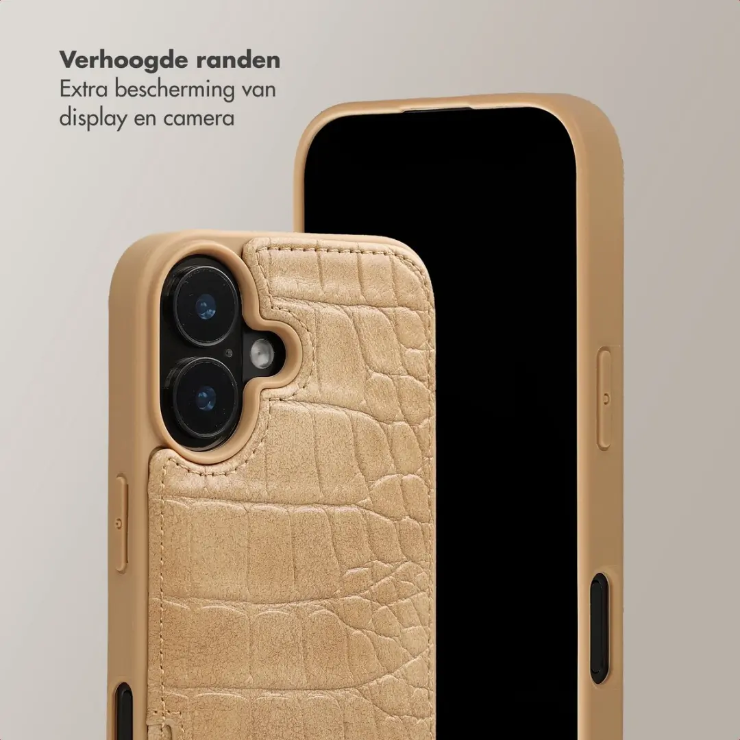 Selencia Croco Backcover iPhone 17 - Toasted Almond
