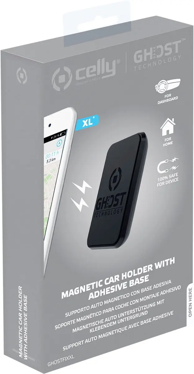 Celly GHOST Fix XL Universele Telefoonhouder - Zwart
