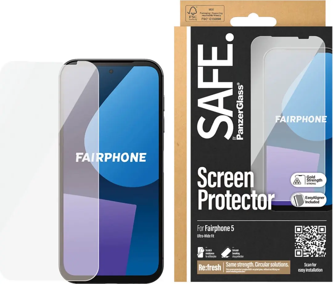PanzerGlass SAFE Ultra-Wide Screenprotector Fairphone 5