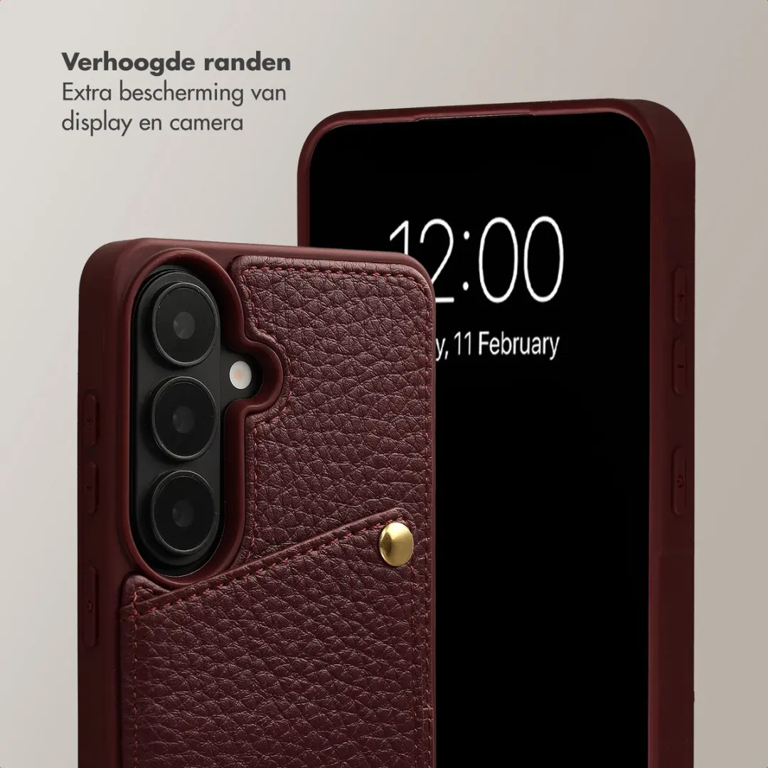Selencia Hoesje Samsung Galaxy S26 - Backcover Rood - 2 Pasjes