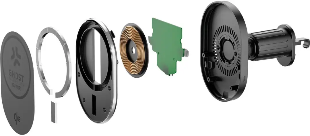 Celly Smartphonehouder QI2 - Ventilatierooster Zwart - afbeelding 6 van 6