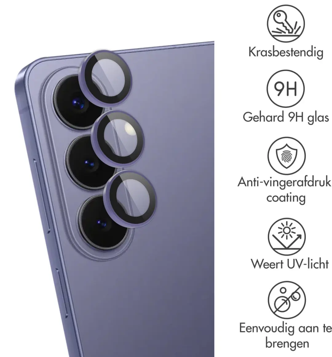 imoshiion Camera Lens Protector - Samsung Galaxy S26/S26+ - 2 Stuks - Cobalt Violet - afbeelding 6 van 6