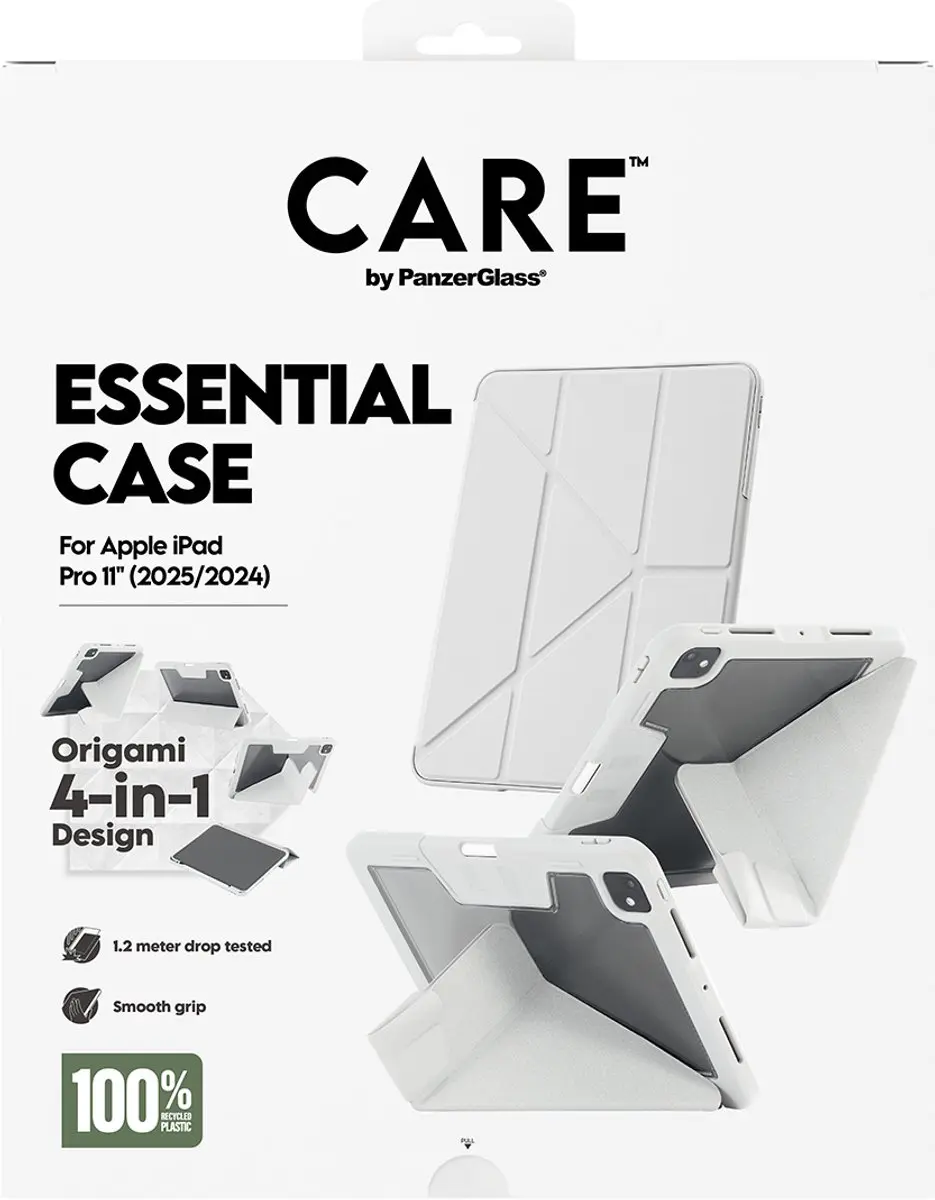 PanzerGlass Case Care Y Fold voor iPad Pro 11" 2024/2025 - Magnetisch - Jasnoszary