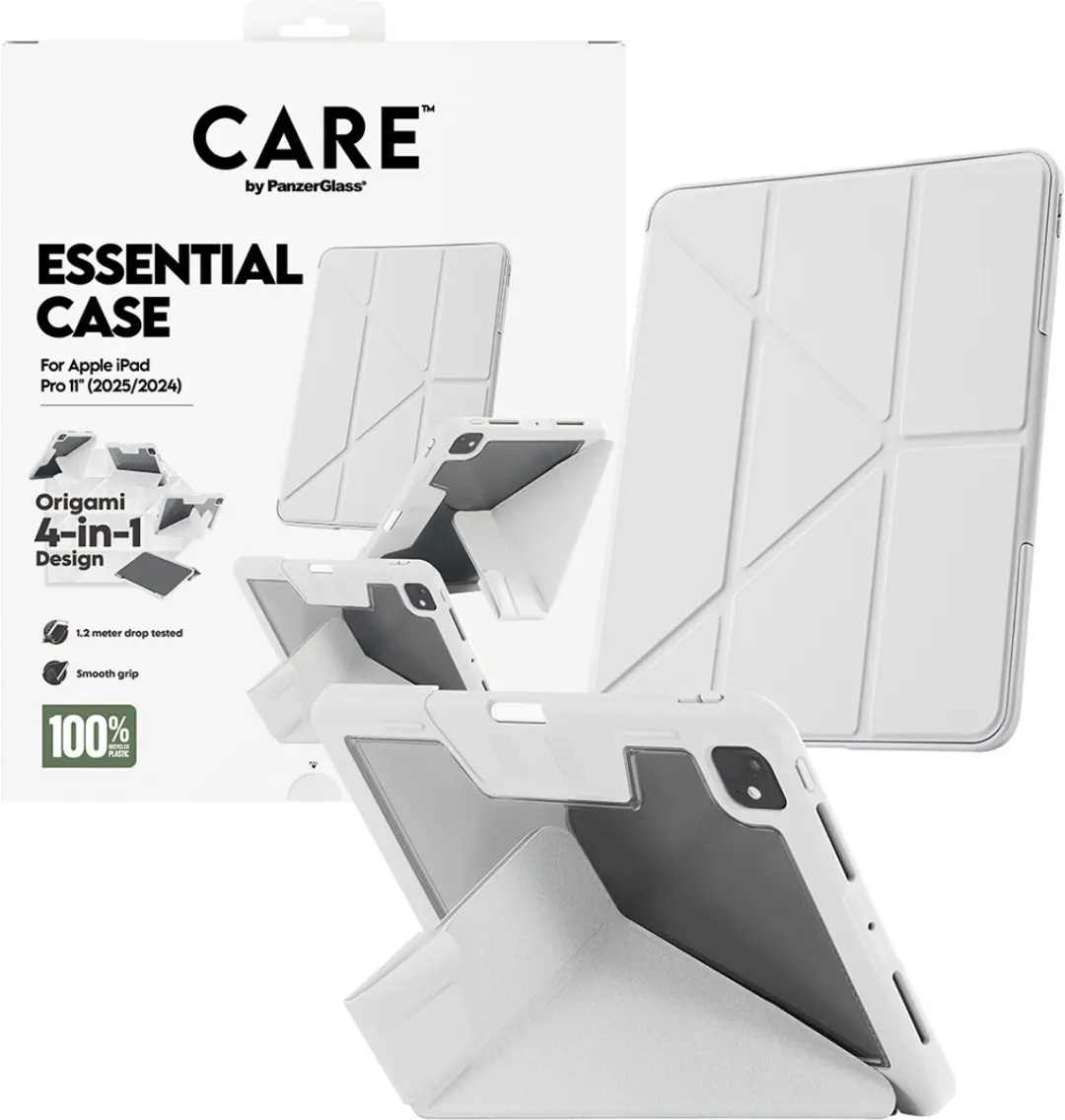 PanzerGlass Case Care Y Fold voor iPad Pro 11" 2024/2025 - Magnetisch - Jasnoszary