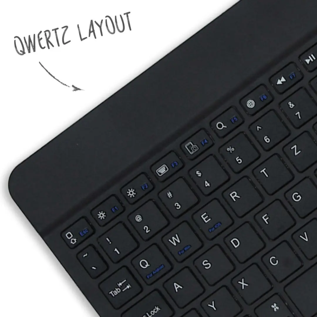 Accezz QWERTZ Bluetooth Keyboard Bookcase SH00092702 - Samsung Galaxy Tab A11 Plus - Zwart