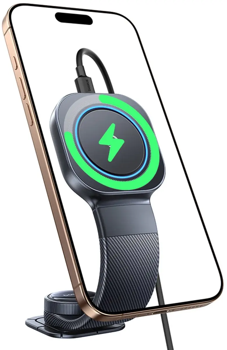 Baseus PrimeTrip C03Pro Magnetische Telefoonhouder Auto - 15W MagSafe - Zwart
