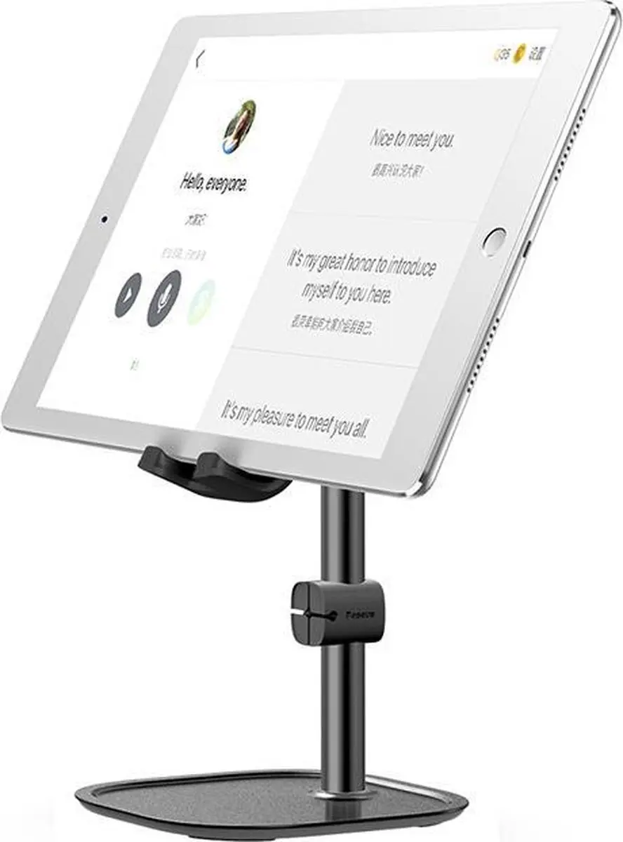 Baseus Aluminium Bureauhouder 13 Inch - Verstelbaar - Zwart