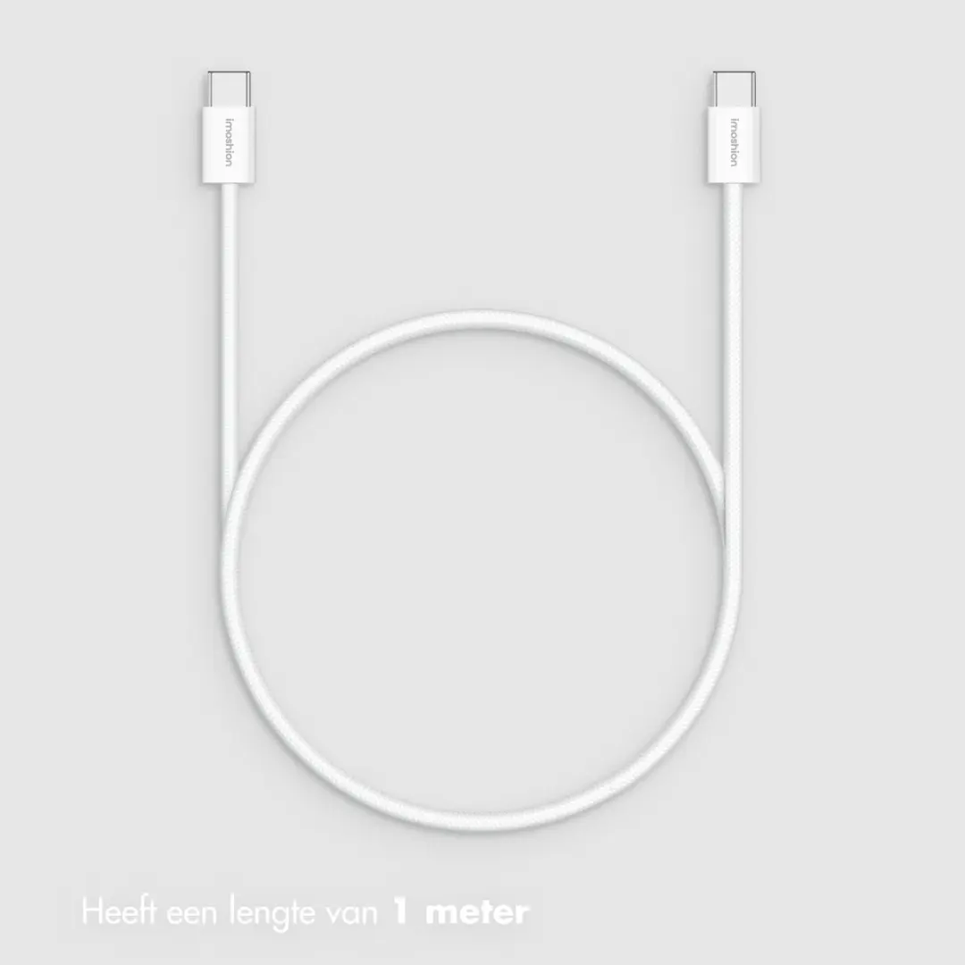 Imoshion 4x USB-C Kabel 1m - 60W - 4 Stuks Wit